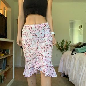 Chiffon midi skirt